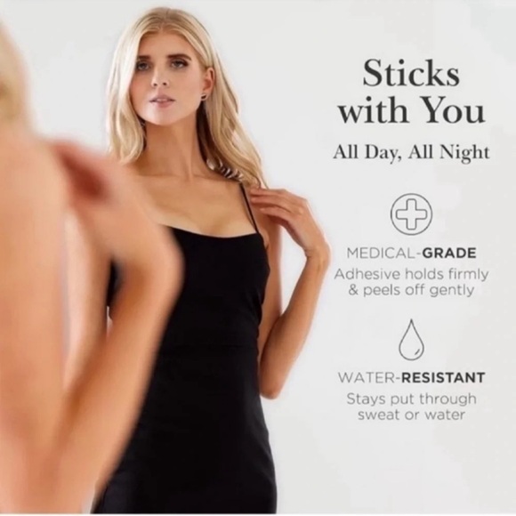 2 Pack Sticky Adhesive Silicone Nipple Covers- Reusable Nipple Covers Light Skin - Picture 2 of 8